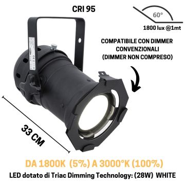 Showtec PAR 46 warm on dim