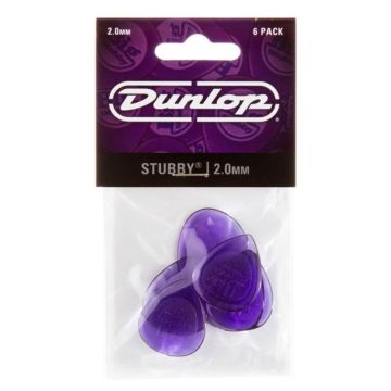 Blister plettri Dunlop 474P2.0 Stubby Jazz 6pz 2mm