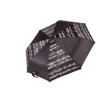 Ombrello bianco/nero automatico a bastone  Musikboutique