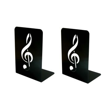 Fermalibri Musikboutique chiave di violino in metallo, nero