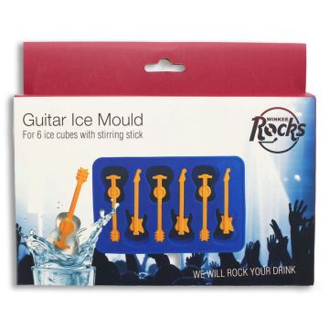 Stampo per cubetti di ghiaccio a forma di chitarra elettrica colore Blu Musikboutique