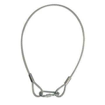 Cavo in acciaio con moschettone Showtec VBG-70 diametro 6mm lunghezza 75cm