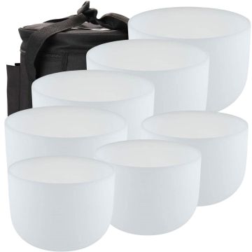 Set campane cristallo Energy chakra 432hz 7pz con custodie