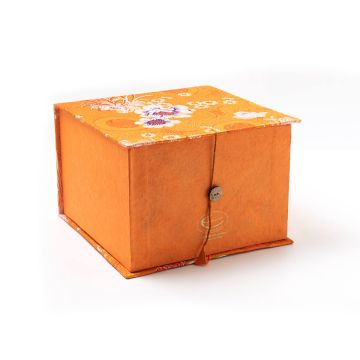 Klangschalen Confezione regalo campana 16cm broccato arancione