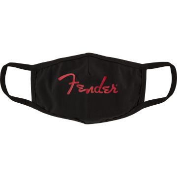 Mascherina Fender black logo red