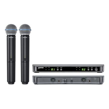 Radiomicrofono doppio palmare SHURE BLX288E/BETA58