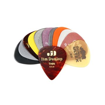 Blister plettri Dunlop PVP101 Variety pack 12pz light medium