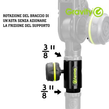 Adattatore rotante microfono Gravity MSQS 1 B