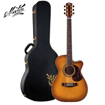 Chitarra Acustica Elettrificata Maton EBG808C Nashville vintage amber burst satin con custodia