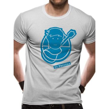 T-Shirt CID Ed Sheeran pictogram logo white small