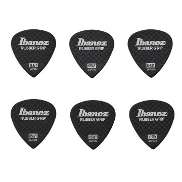 Ibanez heavy  PPA16HRG-BK rubber grip wizard Blister plettri 6pz black