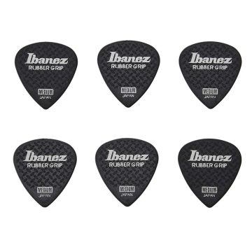 Ibanez medium PPA16MRG-BK rubber grip wizard Blister plettri 6pz black