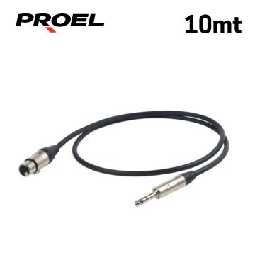 Cavo jack stereo/XLRF 10 mt Proel Esoteric con connettore Neutrik