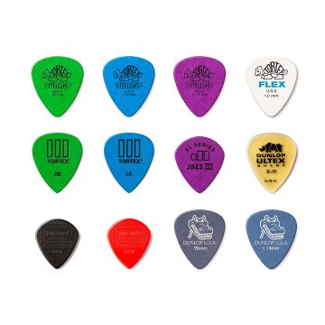 Blister plettri Dunlop assortiti PVP113 Variety pack 12pz electrica