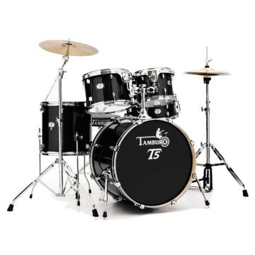 "Batteria Tamburo T5 18"" 5pz hardware piatti e sgabello black sparkle "