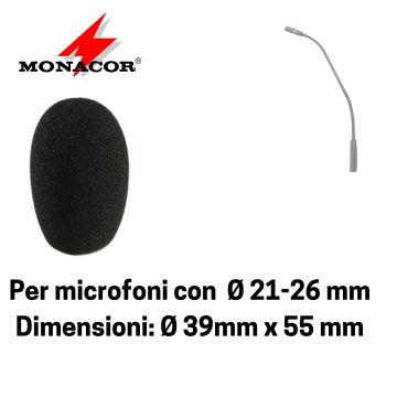 Antivento IMG WS-40 black  39x55mm - 21/26Ø