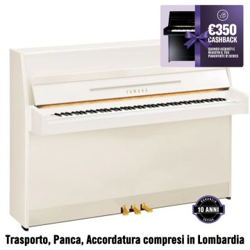 Yamaha B1 Pianoforte Verticale bianco lucido