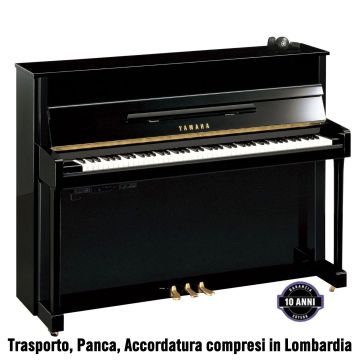Pianoforte Verticale Silent Yamaha B2 SC3 nero lucido cm 113