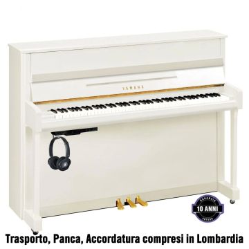 Pianoforte verticale silent Yamaha B2 SC3 bianco lucido
