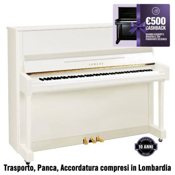 Yamaha B3 Pianoforte Verticale bianco lucido