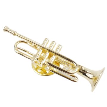 Spilla Agifty Tromba 4 cm dorata Spilla Agifty Tromba 4 cm dorata