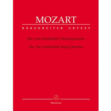 W.A.MOZART the ten celebrated string quartets set of parts quartetto di archi