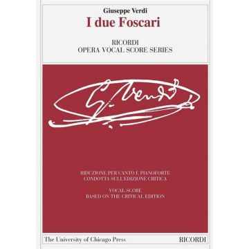 Verdi I due foscari opera vocal score series