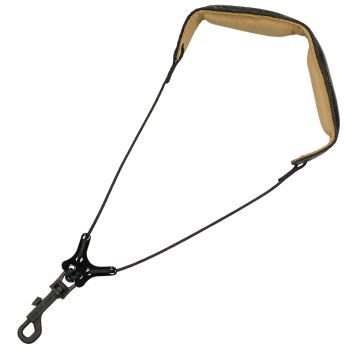 Cebulla Baritone Sax Strap L black extra wide adjuster fibre