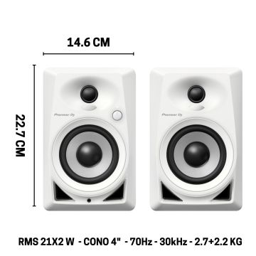 Pioneer DJ DM-40D WHITE