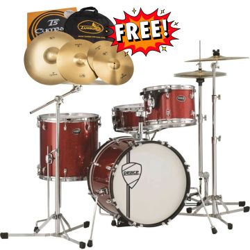 Peace DP-X4-16 Retrò Monterey Jazz 16" 4pz New Mexico Sparkle con piatti omaggio