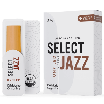 Ance Sax Alto D'Addario Organics Select Jazz Unfiled n.3 medium 10pz