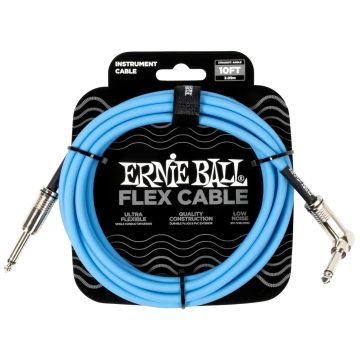 Ernie Ball Cavo Jack/Jack angolare 3,05 mt Flex Cable blue