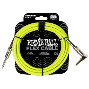 Ernie Ball Cavo Jack/Jack angolare 3,05 mt Flex Cable green