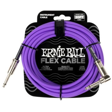 Ernie Ball Cavo Jack/Jack angolare 6,10 mt Flex Cable purple