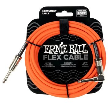 Ernie Ball Cavo Jack/Jack angolare 6,10 mt Flex Cable orange