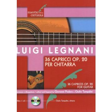 Legnani 36 CApricci Op.20 per chitarra con cd