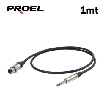 Cavo jack stereo/XLRF 1 mt Proel Esoteric con connettore Neutrik