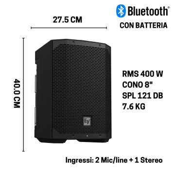 EV EVERSE 8 Electro Voice bluetooth 400w