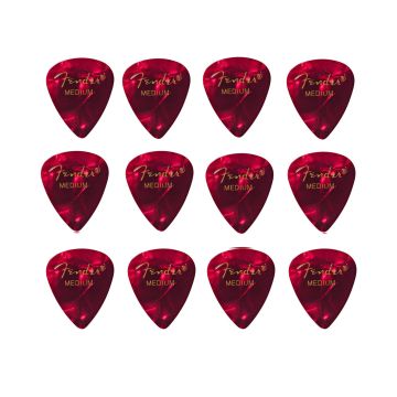 Blister plettri Fender 351 shape Premium red moto medium 12pz