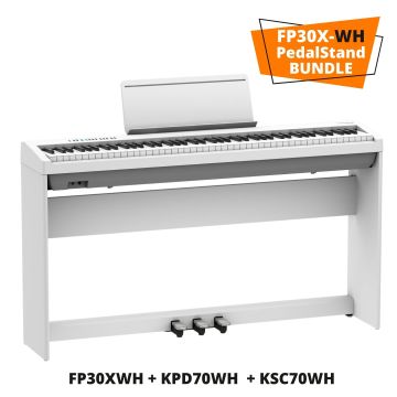 Roland FP-30X WH PedalStand Bundle