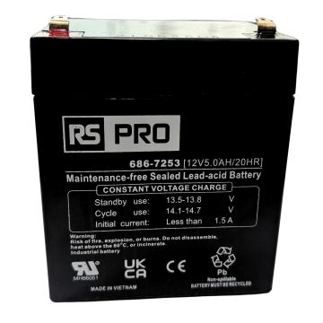 Batteria di ricambio Proel 12V 5AH per FREE6 FREE8 FREE10LT