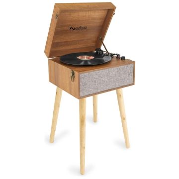 Audizio Giradischi bluetooth Fremont Retro con gambe wood