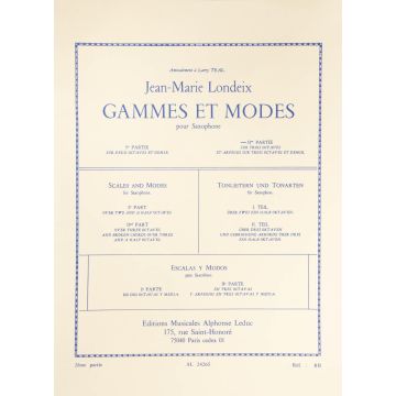 Londeix Gammes et Modes per sax 2 