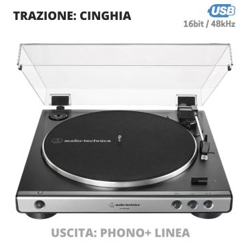 Giradischi Audio Technica AT-LP60XUSB GM gun metal