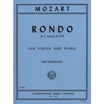 Rondò K 373 Do Francescatti Wolfgang Amadeus Mozart book Violino e Pianoforte