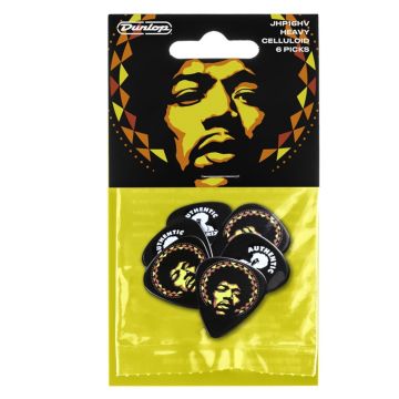 Dunlop JHP16HV Blister plettri Jimi Hendrix 69 Psych Series Aura Mandala Players 6pz