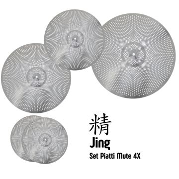 Set Piatti Jing Mute 4X HH 14" Ride 19" Crash 16" Crash 18"