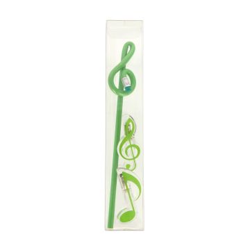 Set Matita a forma chiave di violino con clip Verde