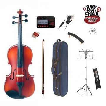 Kit Violino 3/4 Yibo C con spalliera, leggio, accordatore e pickup 