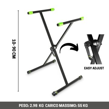 Supporto Tastiera Gravity KSX 1 regolabile